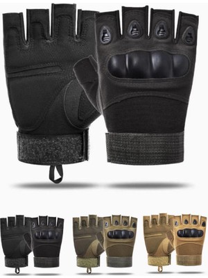 Black Hawk Single Sword Yarım Parmak Taktik Eldiven Bisiklet Motosiklet Outdoor Eldiven 2XL//SİYAH