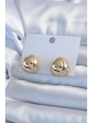 Butik Mey Ithalat® Gold Renk Pirinç Kadın Küpe