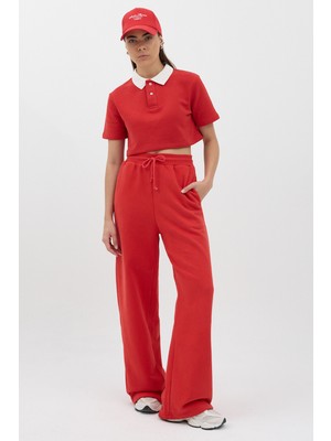 Buly Beli Lastikli Ip Detaylı Palazzo Eşofman Altı