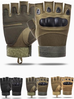 Black Hawk Single Sword Yarım Parmak Taktik Eldiven Bisiklet Motosiklet Outdoor Eldiven 2XL//HAKİ