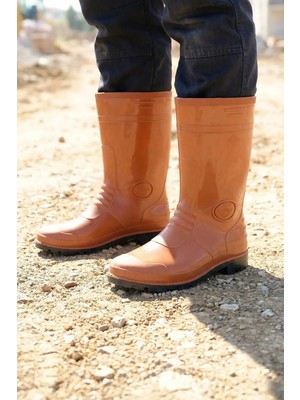 Gezer Erkek Kısa Pvc Su Geçirmez Içi Ince Astarlı Iş Çizme