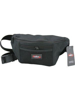 Shopwave Freebek Bel Çantası  3 Fermuarlı Bölme + 1 Fileli Açık Bölme   10 x 11.5 x 25CM (5047)