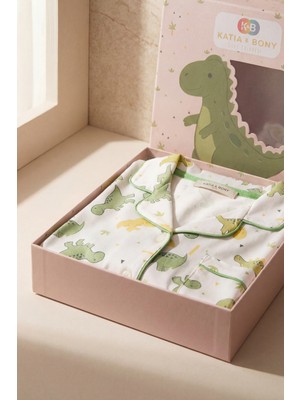 Erkek Çocuk Dinozor Desenli Kutulu Pijama Takımı