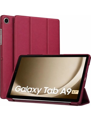 MobaxAksesuar Samsung Galaxy Tab A9 8.7inç Kılıf New Pu Deri Smart Standlı Case Uyku Modlu X110 X115 X117