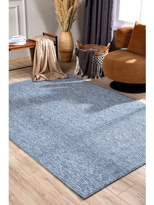 Koza Halı Loft Mavi Tozumaz Halı Salon Antre Koridor Balkon Teras Oturma Odası Mutfak Makine Halısı A0806A, 160 x 230