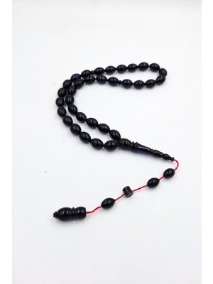 İbrahim Altıntaş Arpa Kesim Siyah Kehribar Tespih – Usta Işçilik, Koleksiyonluk Şık Tasarım