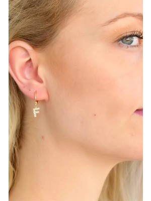 Butik Mey Ithalat® F Harf Bayan Küpe