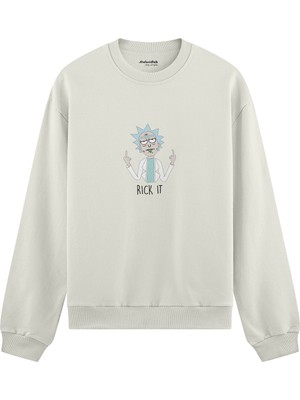 The Lucid Lab Rick It Oversize Sweatshirt - Beyaz