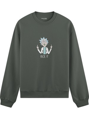 The Lucid Lab Rick It Oversize Sweatshirt - Antrasit