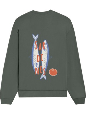 The Lucid Lab Sardines Oversize Sweatshirt - Antrasit