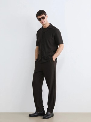 LC Waikiki Kahverengi Standart Kalıp Fitilli Erkek Pantolon