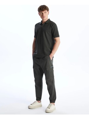 LC Waikiki Haki Standart Kalıp Gabardin Erkek Kargo Pantolon