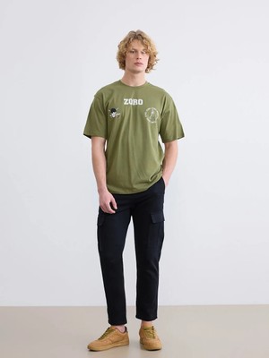 LC Waikiki Siyah Slim Fit Erkek Kargo Pantolon