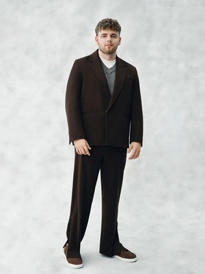 LC Waikiki Kahverengi Kolay Giyilebilir Yanı Patlı ve Paçası Fermuarlı Erkek Pantolon