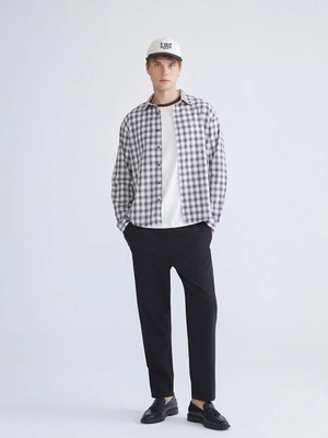 LC Waikiki Siyah Standart Kalıp Gabardin Erkek Pantolon