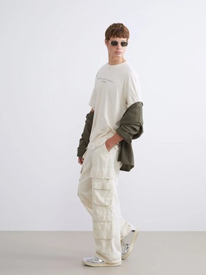 LC Waikiki Gri Rahat Kalıp Erkek Kargo Pantolon