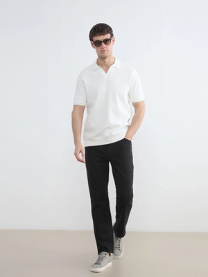 LC Waikiki Siyah Standart Kalıp Gabardin Erkek Pantolon