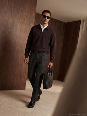 LC Waikiki Antrasit Standart Kalıp Erkek Pileli Pantolon