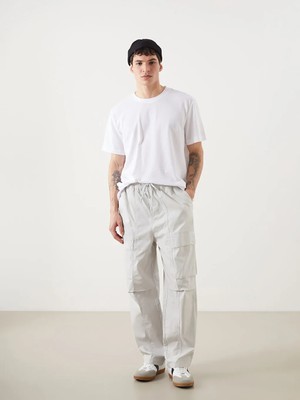 LC Waikiki Gri Rahat Kalıp Erkek Kargo Pantolon