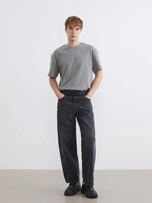 LC Waikiki Siyah Süper Baggy Erkek Jean Pantolon