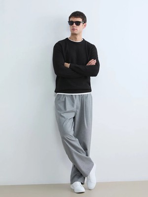 LC Waikiki Antrasit Bol Fit Erkek Pantolon