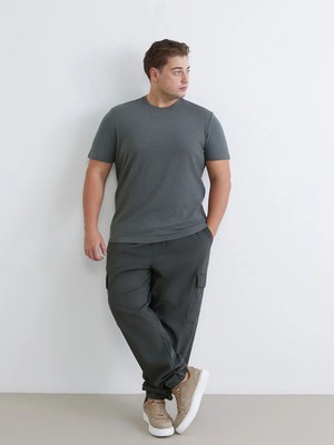 LC Waikiki Yeşil Büyük Beden Standart Kalıp Erkek Kargo Pantolon