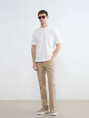 LC Waikiki Bej Standart Kalıp Gabardin Erkek Pantolon