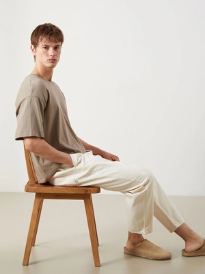 LC Waikiki Ekru Straight Fit Erkek Jean Pantolon