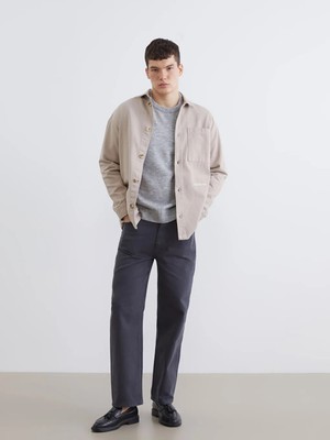 LC Waikiki Antrasit Standart Kalıp Gabardin Erkek Pantolon