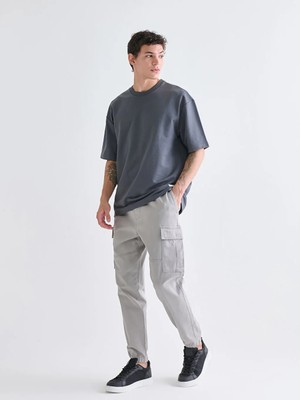 LC Waikiki Gri Standart Kalıp Erkek Kargo Pantolon