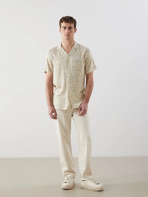 LC Waikiki Ekru Baggy Fit Erkek Jean Pantolon