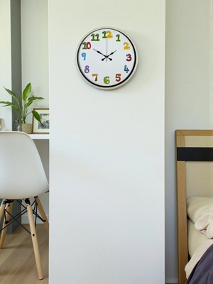 Mey İthalat Mey Ithalat® 36 cm Krem Çocuk Odası Duvar Saati