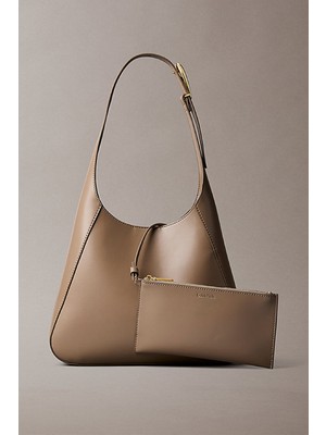 Calvin Klein Kadın Hardware Adj Strap Omuz Çantası - Bej