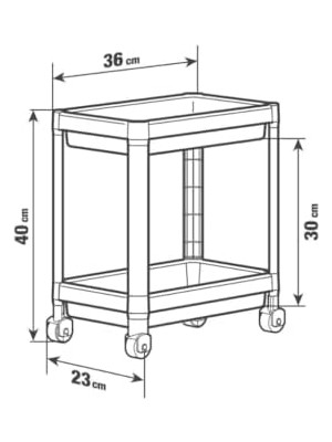 Life 2 Adet 2 Katlı Tekerlekli Tezgah Altı Beyaz Banyo Mutfak Rafı MIT1120