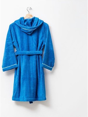 Benetton Home Benetton Çocuk Bornoz Unisex Mavi %100 Pamuk