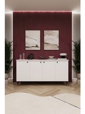 Asra Trend Lüks Konsol TV Ünitesi %100 MDF Salon ve Yemek Odası Ünitesi KNSL01