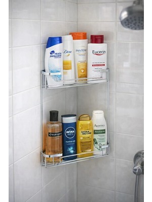 Evistro Banyo Köşe Rafı Paslanmaz  Duvara Monte