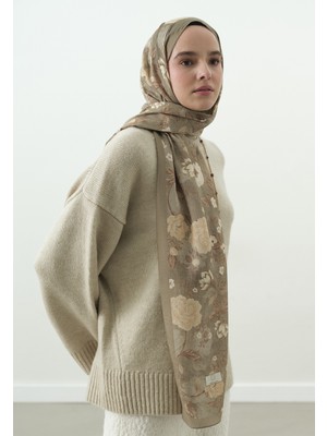 Fresh Reverıe Desenli Pamuk Viskon Şal Çağla