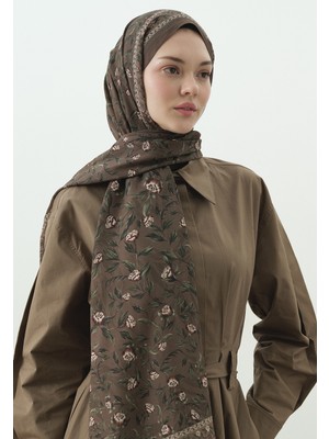 Fresh Leana Desenli Pamuk Viskon Şal Vizon