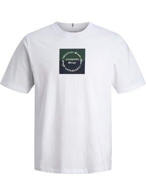 Jack & Jones Plus Büyük Beden Baskılı Regular Fit Bisiklet Yaka T Shirt Erkek T Shirt 12298472