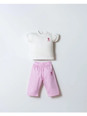 U.S. Polo Assn. U.s. Polo Assn Kız Bebek  2 Li T-Şhirt Takım Beyaz