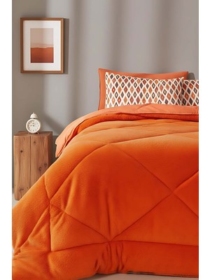 Kiremit Loura Çift Kişilik Çift Taraflı Lüx Wellsoft Yorgan 195X215 cm