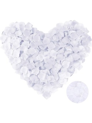 DS LLC Ieg™ Beyaz Renk Gül Yaprağı Şekilli Konfeti 10 Paket 1000 Adet DSLLCRS-ETIEG34