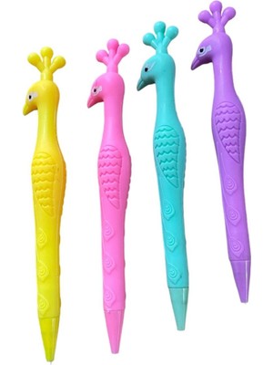 Güzelyüz Avm 4 Adet Tavus Kuşu Model Uçlu Versatil Kalem Seti 0,7 Uçlu Kalem Seti