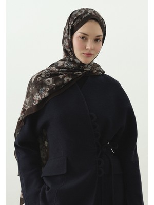 Fresh Secret Pearl Desenli Pamuk Viskon Şal Tozlu Kahve