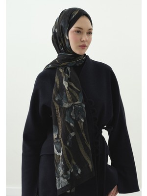 Fresh Zelında Desenli Pamuk Viskon Şal Siyah
