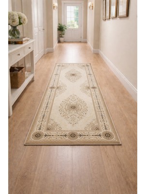 Padişah Halı Nepal Serisi %100 Akrilik 100X300 Bej Renk Seri Sonu Halı