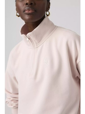 Levi's Kadın Dik Yaka Fermuarlı Pembe Sweatshirt - 005GS-0004