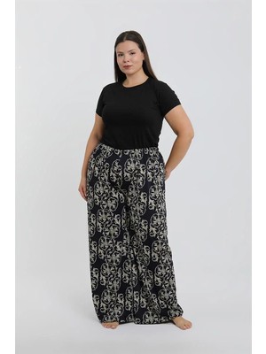 İlk El Grup Ieg™ Kadın Büyük Beden Lacivert Rahat Kesim Baggy Tek Alt