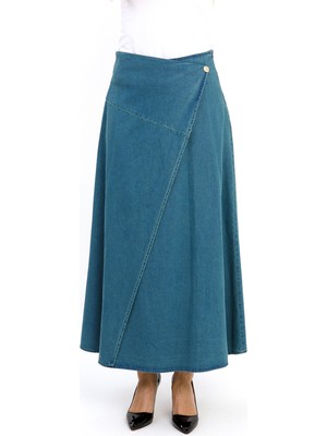 Vellichor Önü  Parçalı Kot Etek